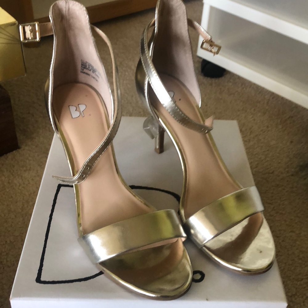 BP champagne gold heels